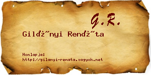 Gilányi Renáta névjegykártya